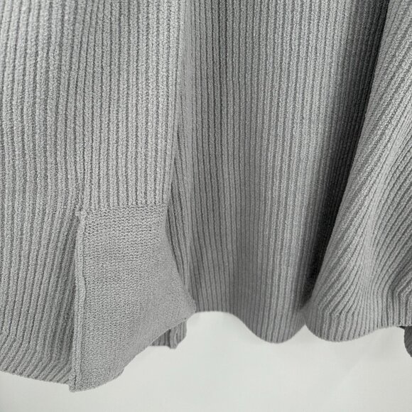 Softies Rib Chenille Drape Front Cardigan in Gray size S/M NWOT - Picture 6 of 7